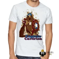 Camiseta adulto ou infantil capitão caverna america caverica heroi - Foto 3