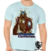Camiseta adulto ou infantil capitão caverna america caverica heroi - Foto 5