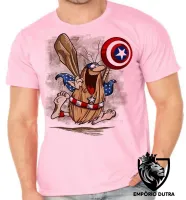Camiseta adulto ou infantil capitão caverna escudo america desenho antigo - Foto 4