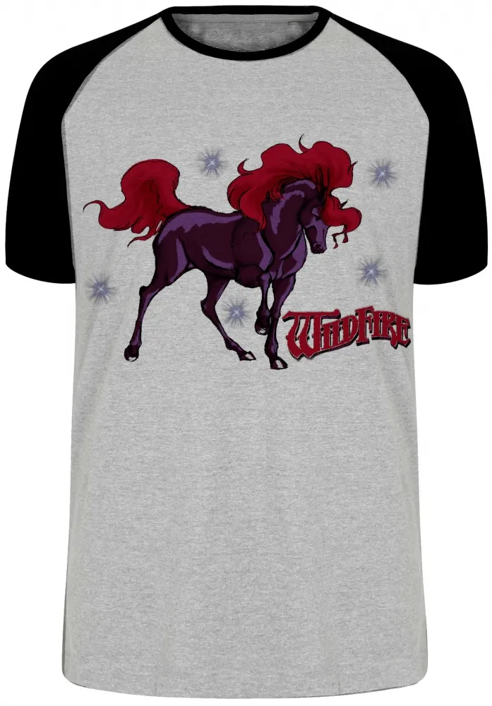 Camiseta adulto ou infantil Cavalo de Fogo sozinho Imagem