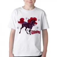 Camiseta adulto ou infantil Cavalo de Fogo sozinho - Foto 2