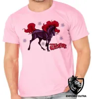 Camiseta adulto ou infantil Cavalo de Fogo sozinho - Foto 4