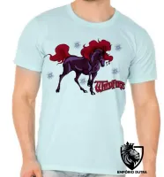 Camiseta adulto ou infantil Cavalo de Fogo sozinho - Foto 5