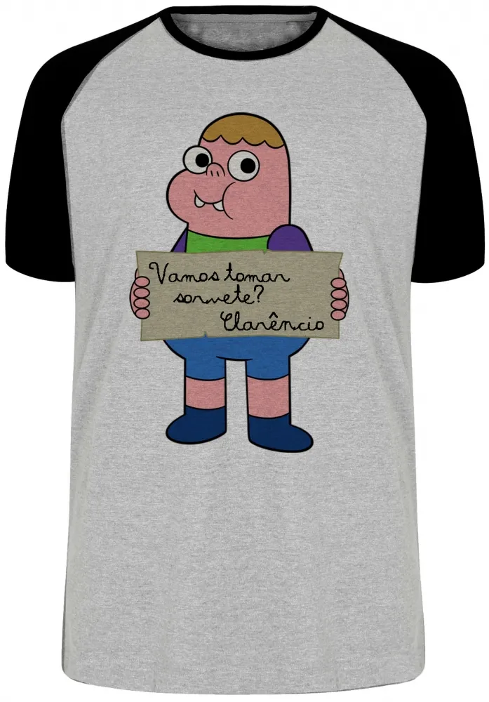 Camiseta adulto ou infantil clarencio o otimista desenho