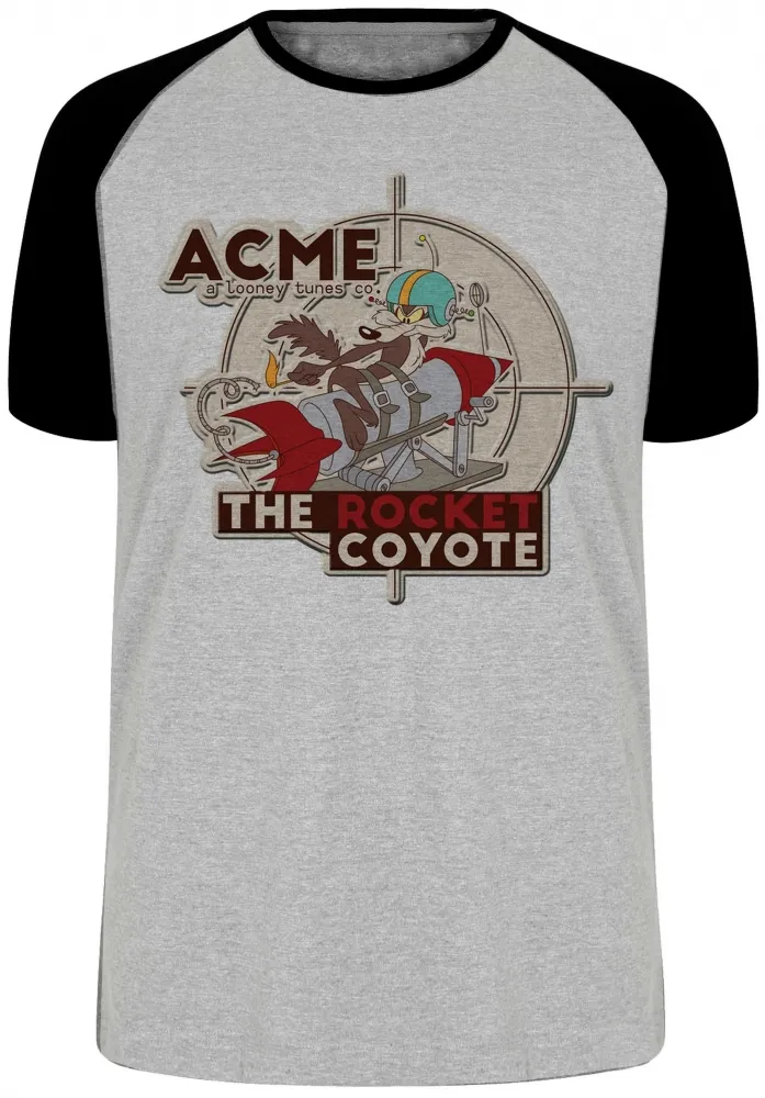 Camiseta adulto ou infantil Coiote ACME foguete papaleguas
