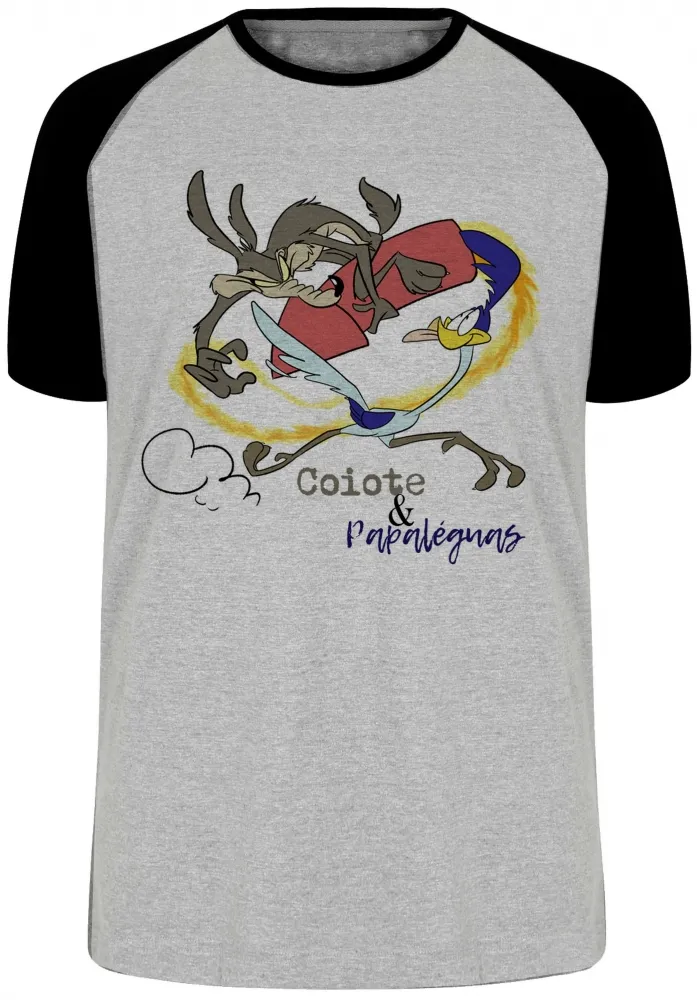 Camiseta adulto ou infantil Coiote e Papaléguas foguete Imagem