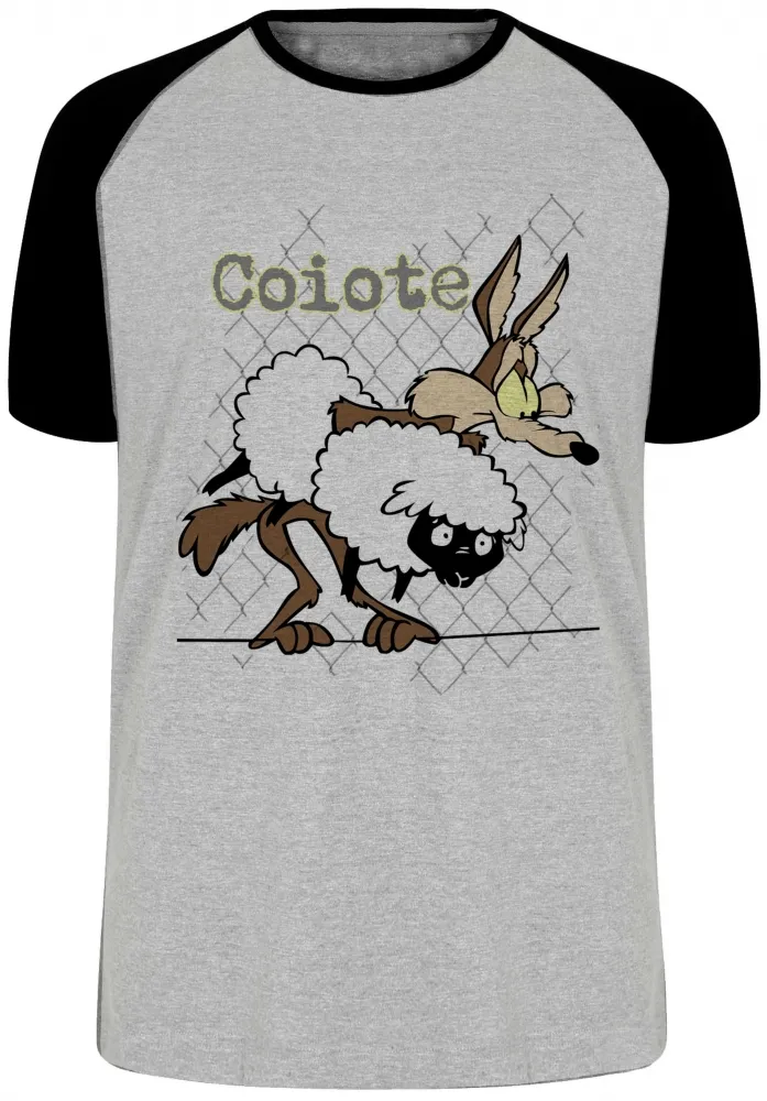 Camiseta adulto ou infantil Coiote ovelha papaleguas acme Imagem