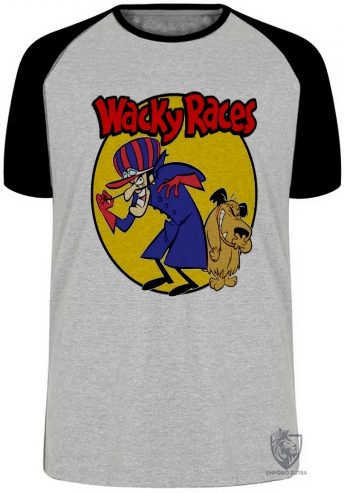 Camiseta adulto ou infantil Dick vigarista muttley corrida maluca wacky races