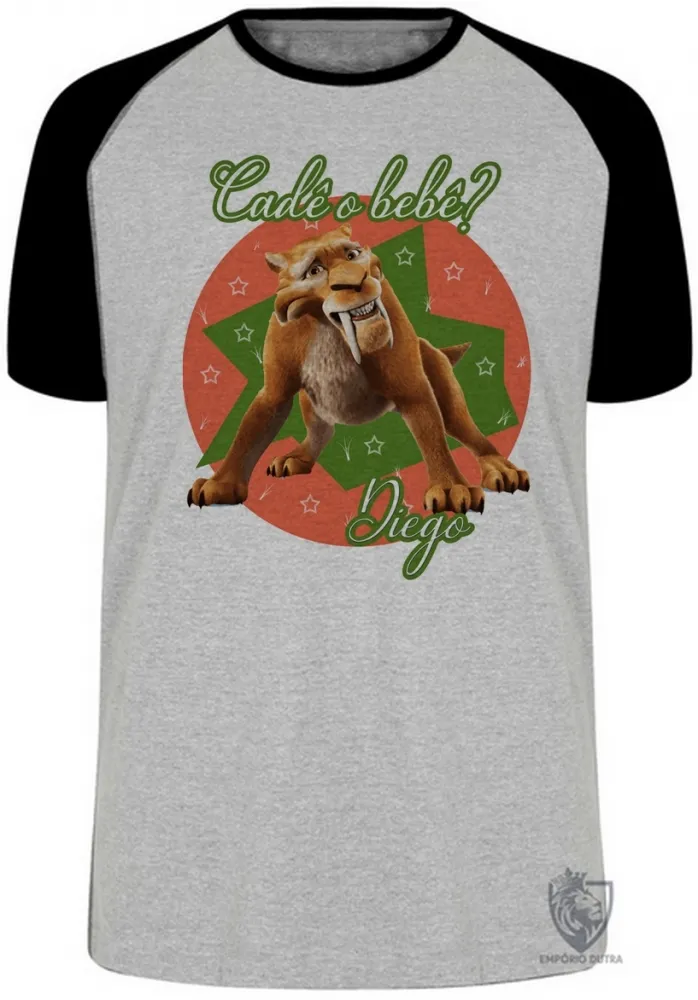 Camiseta adulto ou infantil Diego A era do gelo Imagem