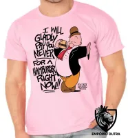 Camiseta adulto ou infantil Dudu marinheiro popeye hamburger - Foto 2