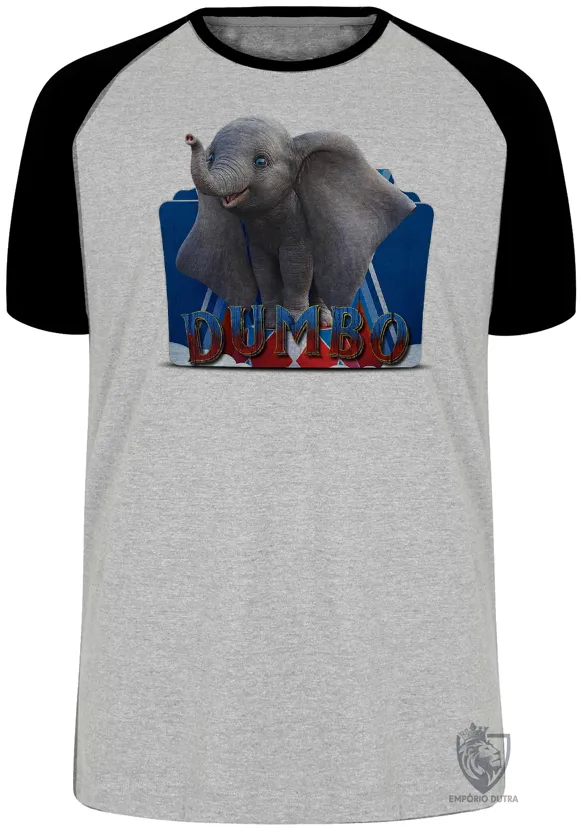 Camiseta adulto ou infantil Dumbo elefante Imagem