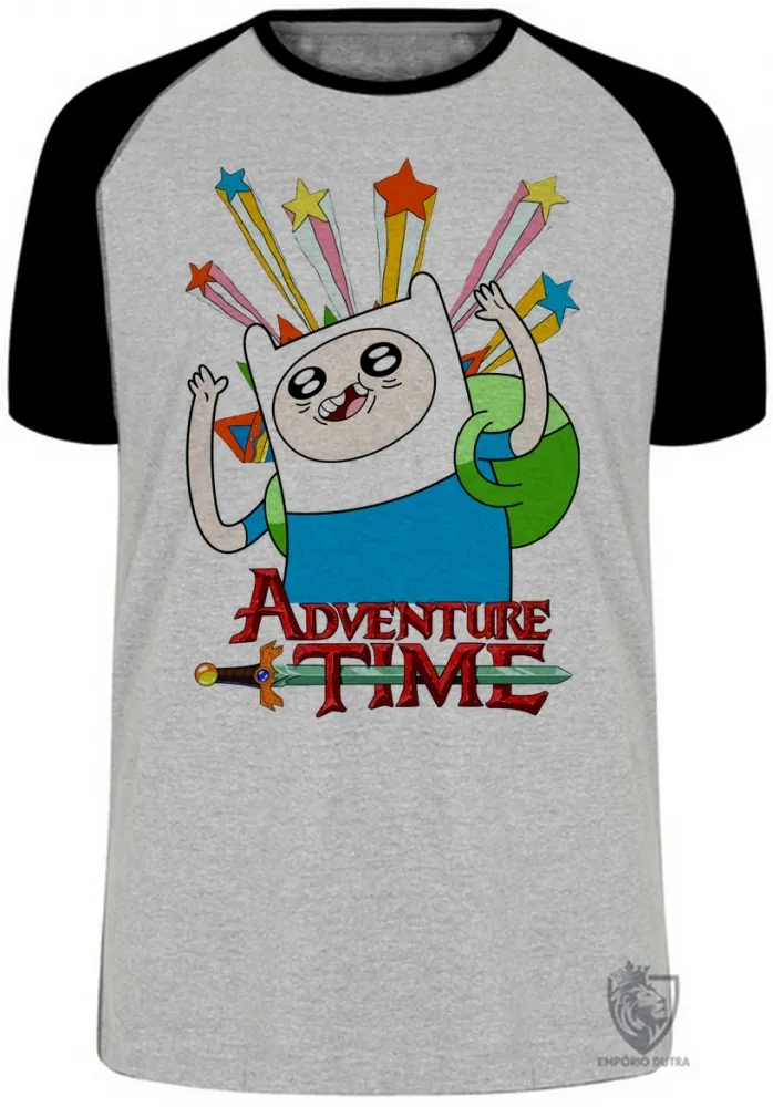 Camiseta adulto ou infantil Finn estrelas Hora da Aventura