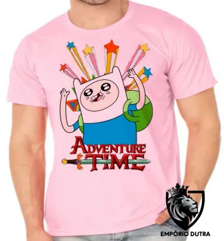 Camiseta adulto ou infantil Finn estrelas Hora da Aventura - Foto 2