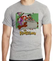 Camiseta adulto ou infantil Flinstones carro fred vilma Flintstones - Foto 3