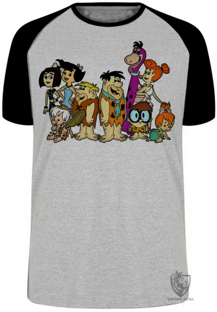 Camiseta adulto ou infantil Flinstones desenho antigo flintstones hanna barbera familia