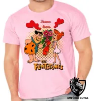 Camiseta adulto ou infantil Flinstones Forever lovers namoro - Foto 4