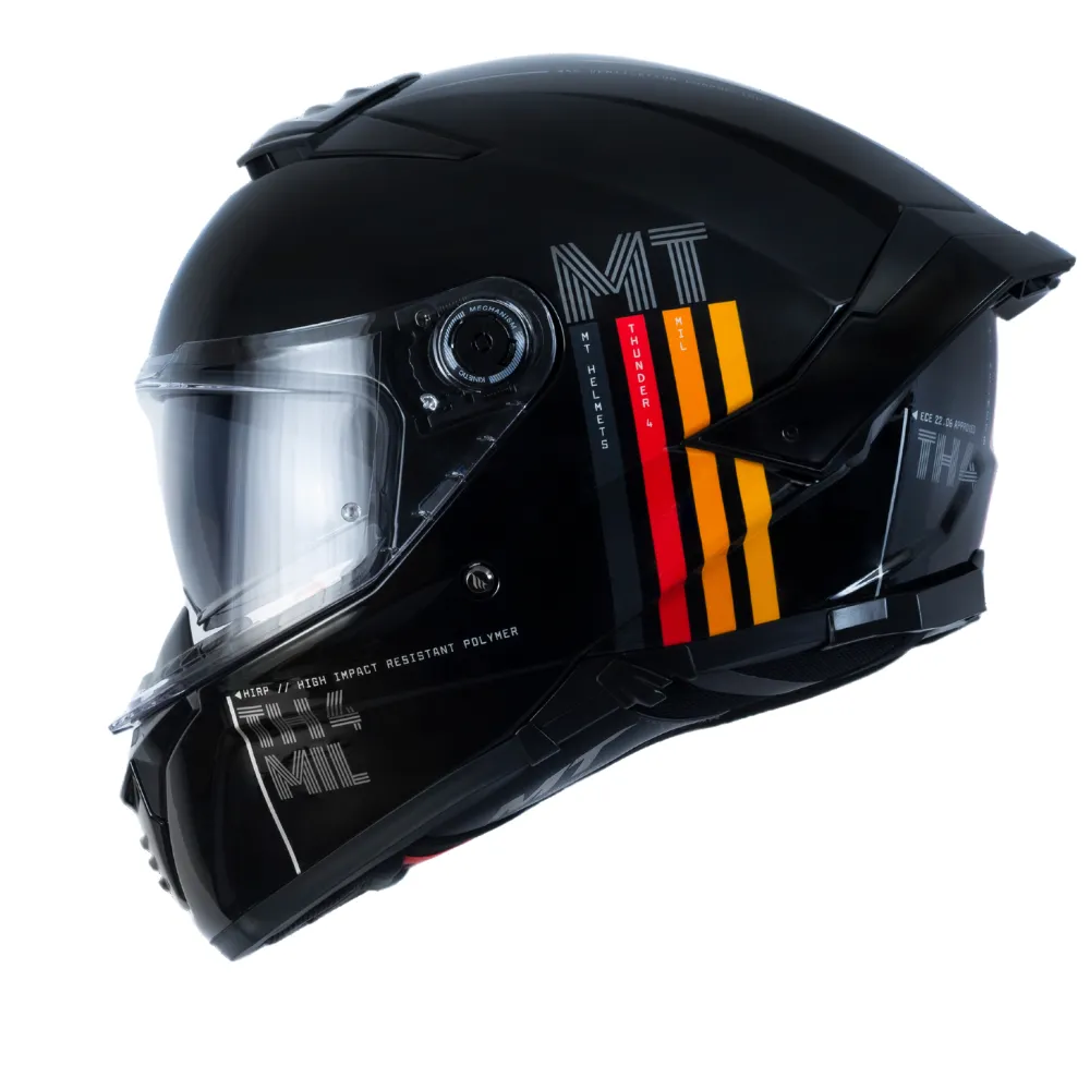 CAPACETE MT THUNDER 4 SV MIL A11 PRETO BRILHO
