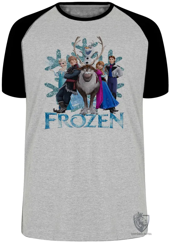 Camiseta adulto ou infantil Frozen floco neve todos