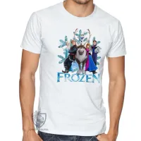Camiseta adulto ou infantil Frozen floco neve todos - Foto 2
