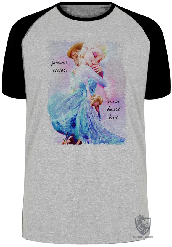 Camiseta adulto ou infantil Frozen forever sisters Imagem