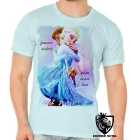 Camiseta adulto ou infantil Frozen forever sisters - Foto 5