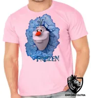 Camiseta adulto ou infantil Frozen Olaf boneco neve - Foto 2