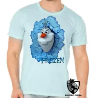 Camiseta adulto ou infantil Frozen Olaf boneco neve - Foto 5
