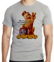 Camiseta adulto ou infantil Garfield não sou gordo gato - Foto 4