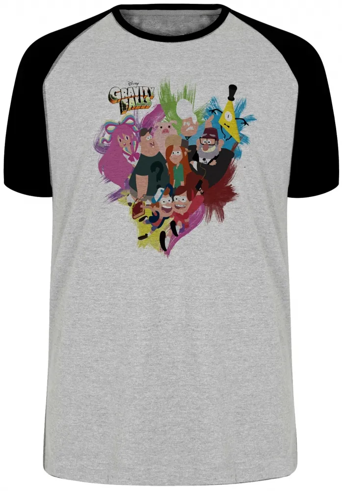 Camiseta adulto ou infantil Gravity Falls todos personagens Imagem