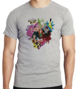 Camiseta adulto ou infantil Gravity Falls todos personagens - Foto 2