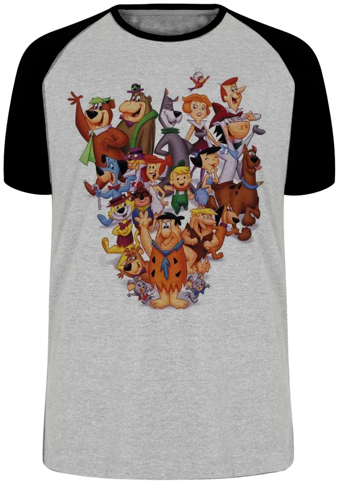 Camiseta adulto ou infantil Hanna Barbera personagens desenho Imagem