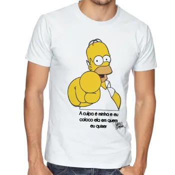 Camiseta adulto ou infantil Homer Simpsons culpa minha coloco ela em quem eu quiser - Foto 2