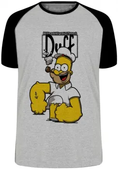 Camiseta adulto ou infantil Homer simpsons popeye duff cerveja