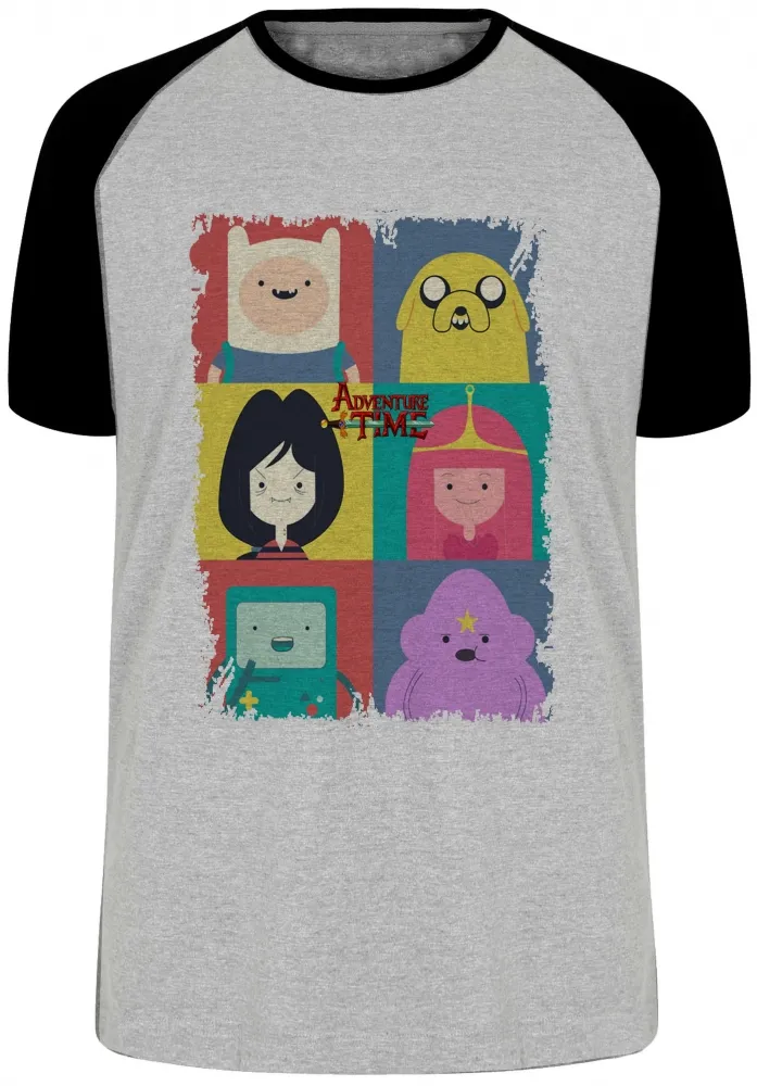 Camiseta adulto ou infantil Hora da Aventura quadrados Imagem