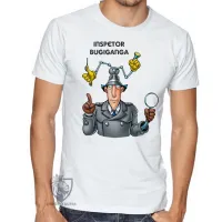 Camiseta adulto ou infantil Inspetor Bugiganga detetive desenho antigo - Foto 3