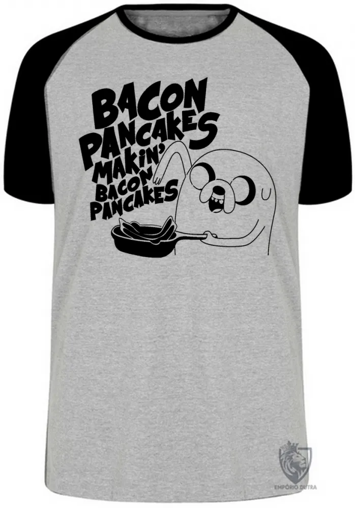 Camiseta adulto ou infantil Jake Hora da Aventura pancakes
