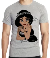 Camiseta adulto ou infantil Jasmine disney presa fumando - Foto 4