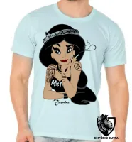 Camiseta adulto ou infantil Jasmine disney presa fumando - Foto 5