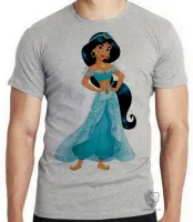 Camiseta adulto ou infantil Jasmine princesa disney Aladim - Foto 3