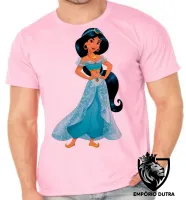 Camiseta adulto ou infantil Jasmine princesa disney Aladim - Foto 4