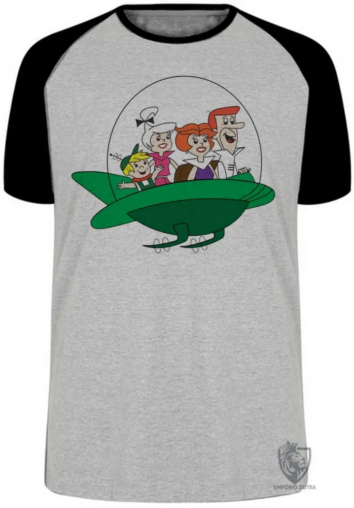 Camiseta adulto ou infantil Jetsons nave desenho antigo hanna barbera