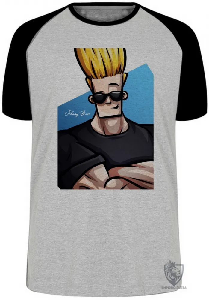 Camiseta adulto ou infantil Johnny Bravo cabelo