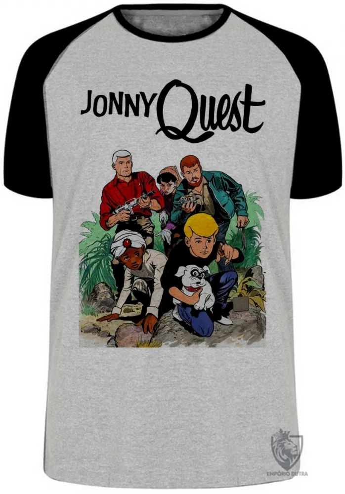 Camiseta adulto ou infantil Jonny quest desenho aventura ação antigo Imagem