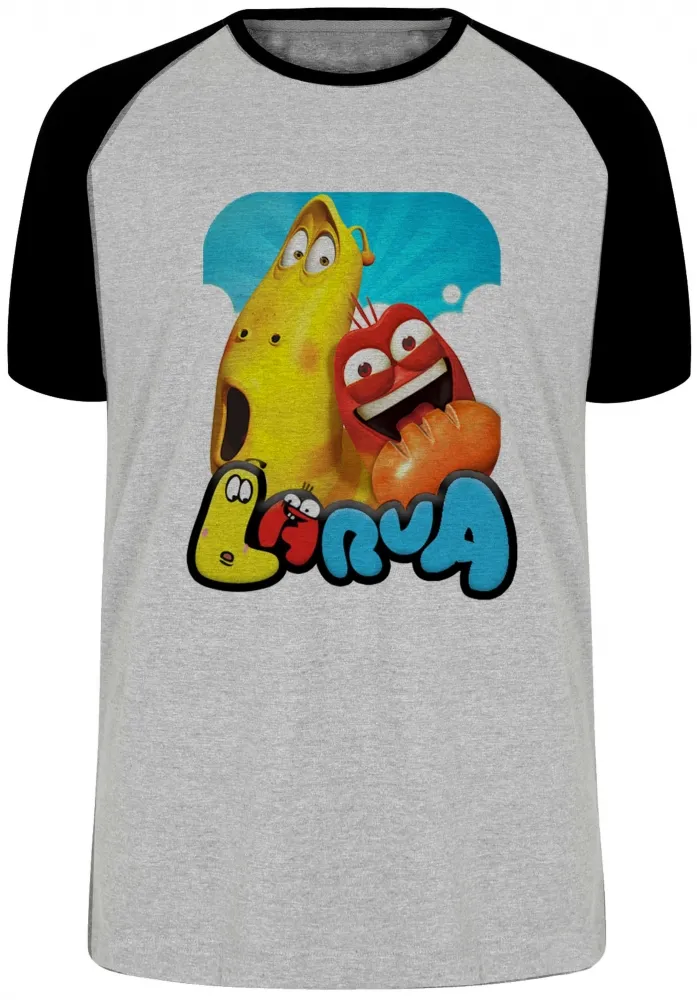 Camiseta adulto ou infantil Larvas engraçadas youtube