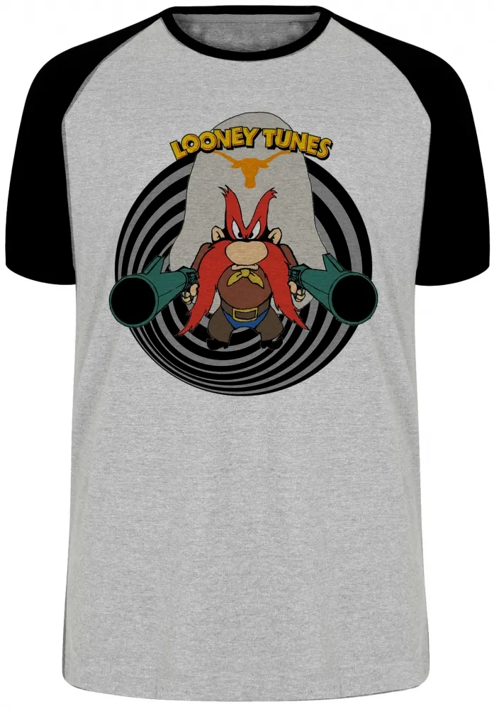 Camiseta adulto ou infantil Looney Tunes Eufrazino arma Imagem