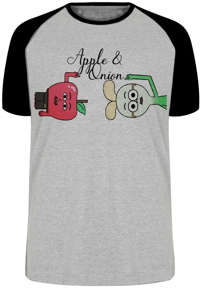 Camiseta adulto ou infantil Maçã e Cebola desenho animado Imagem
