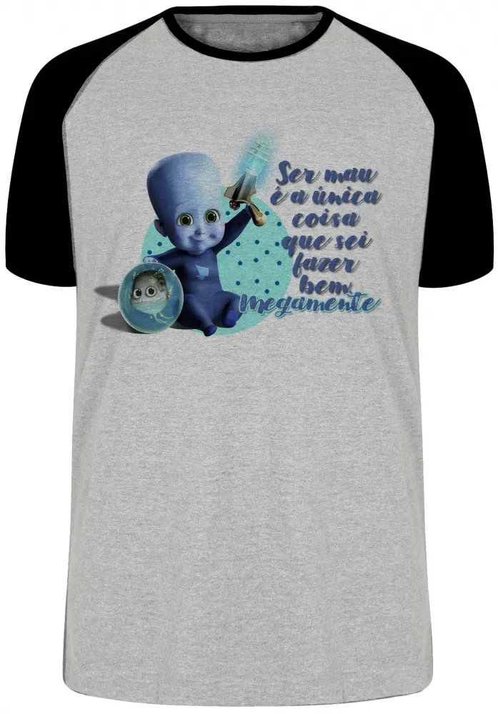 Camiseta adulto ou infantil Megamente ser mau bebe heroi
