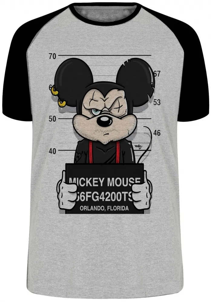 Camiseta adulto ou infantil Mickey mouse disney preso Imagem