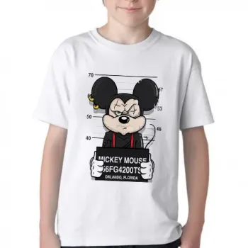 Camiseta adulto ou infantil Mickey mouse disney preso - Foto 2