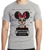 Camiseta adulto ou infantil Minnie mouse disney presa prisão - Foto 3